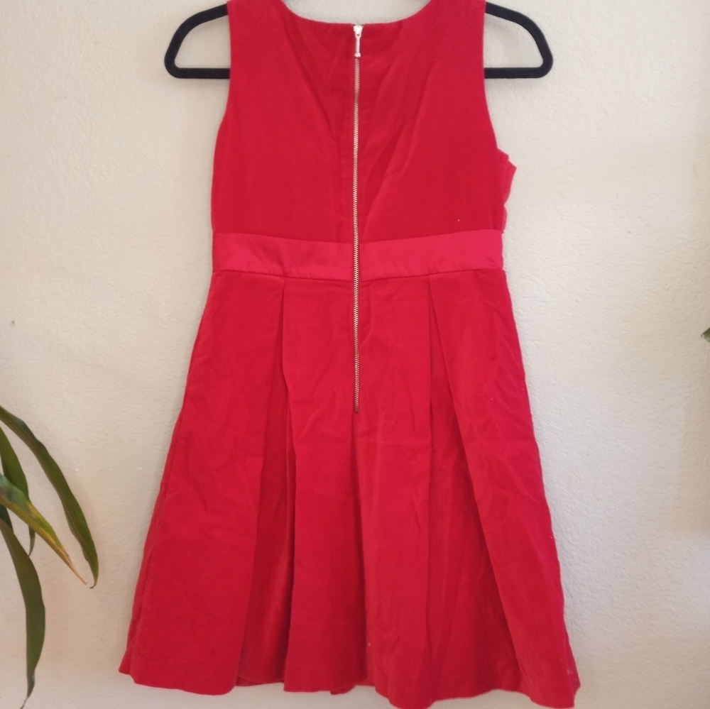 American Girl Tis The Season Red Velvet Satin Tulle Pleated Holiday Party Dress - Picture 4 of 5